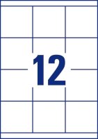 AVERY Zweckform Etiketten 3661 weiß 70,0 x 67,7 mm, 100 Blatt