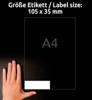AVERY Zweckform Etiketten 3423 weiß 105,0 x 35,0 mm, 100 Blatt