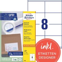 AVERY Zweckform Etiketten 3426 weiß 105,0 x 70,0...