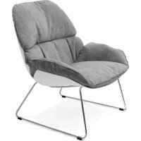 meet powered by PAPERFLOW Sessel LAZY grau silber Stoff...