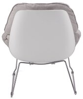 meet powered by PAPERFLOW Sessel LAZY grau silber Stoff 69,5 x 81,0 x 86,0 cm, 1 St.