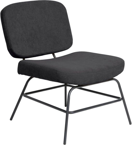 meet powered by PAPERFLOW Sessel CURVE anthrazit schwarz Stoff 57,0 x 71,0 x 75,5 cm, 1 St.