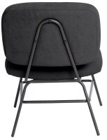 meet powered by PAPERFLOW Sessel CURVE anthrazit schwarz Stoff 57,0 x 71,0 x 75,5 cm, 1 St.
