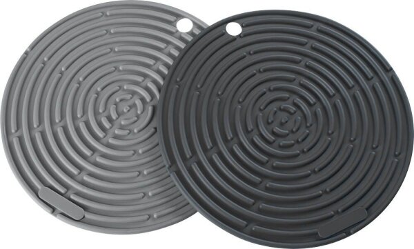 LURCH Untersetzer grau, schwarz 20,0 cm, 2 St.