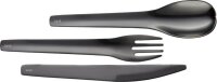 LURCH Mehrweg-Besteckset TO-GO, Edelstahl schwarz, 1 Set