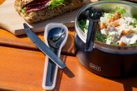 LURCH Mehrweg-Besteckset TO-GO, Edelstahl schwarz, 1 Set