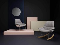 meet powered by PAPERFLOW Schaukelstuhl LAZY grau silber,...