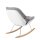 meet powered by PAPERFLOW Schaukelstuhl LAZY grau silber, buche Stoff 69,5 x 100,0 x 85,0 cm, 1 St.