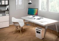 LEITZ IQ Home Office Aktenvernichter mit Partikelschnitt P-4, 4 x 28 mm, bis 10 Blatt, weiß