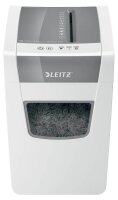 LEITZ IQ Home Office Slim Aktenvernichter mit Partikelschnitt P-4, 4 x 28 mm, bis 10 Blatt, weiß