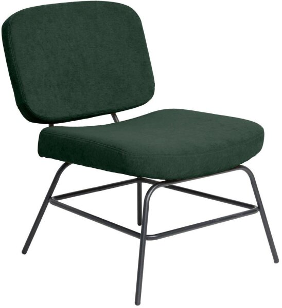 meet powered by PAPERFLOW Sessel CURVE grün schwarz Stoff 57,0 x 71,0 x 75,5 cm, 1 St.