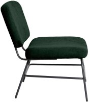 meet powered by PAPERFLOW Sessel CURVE grün schwarz Stoff 57,0 x 71,0 x 75,5 cm, 1 St.