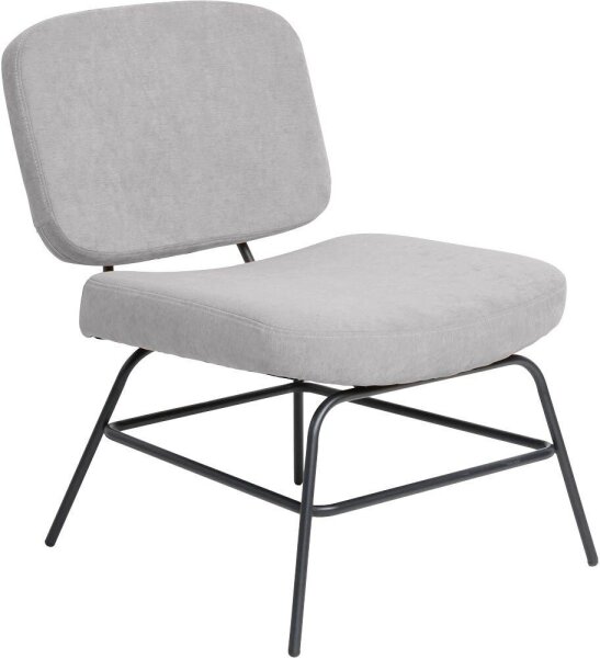 meet powered by PAPERFLOW Sessel CURVE grau schwarz Stoff 57,0 x 71,0 x 75,5 cm, 1 St.