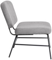 meet powered by PAPERFLOW Sessel CURVE grau schwarz Stoff 57,0 x 71,0 x 75,5 cm, 1 St.