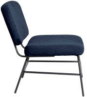 meet powered by PAPERFLOW Sessel CURVE blau schwarz Stoff 57,0 x 71,0 x 75,5 cm, 1 St.