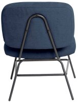 meet powered by PAPERFLOW Sessel CURVE blau schwarz Stoff 57,0 x 71,0 x 75,5 cm, 1 St.