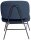 meet powered by PAPERFLOW Sessel CURVE blau schwarz Stoff 57,0 x 71,0 x 75,5 cm, 1 St.