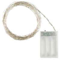 Idena 30er Micro LED Lichterkette silber 3,2 m, 1 St.