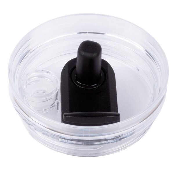 LURCH Deckel für Strohhalmbecher transparent/schwarz, 1 St.