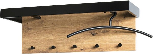 HAKU Möbel Wandgarderobe 13949 eiche Holz 5 Haken 70,0 x 24,0 cm  ( 13949 )