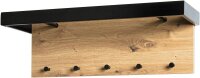 HAKU Möbel Wandgarderobe 13949 eiche Holz 5 Haken 70,0 x 24,0 cm  ( 13949 )