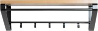 HAKU Möbel Wandgarderobe 13945 eiche Holz 5 Haken 70,0 x 23,0 cm, 1 St.