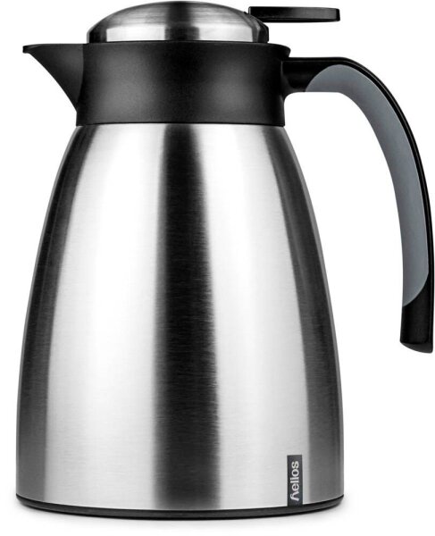 helios® Isolierkanne Snap Edelstahl/schwarz 1,0 l, 1 St.