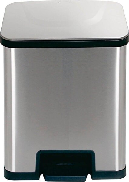 Echtwerk Powerstep Mülleimer 38,0 l edelstahl, schwarz, 1 St.