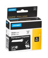DYMO Schriftbänder RHINO  18484, 19 mm, schwarz auf...