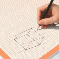SIGEL Schreibtischunterlage Graph weiß/orange Papier 59,5 x 41,0 cm, 30 Blatt