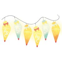 ROTH Einschulung LED Lichterkette bunt 1,5 m, 1 St.