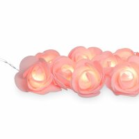 relaxdays Rosen LED Lichterkette rosa 3,40 m, 1 St.