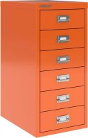 BISLEY MultiDrawer™ L296 Schubladenschrank orange 6 Schubladen 27,8 x 38,0 x 59,0 cm, 1 St.