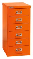 BISLEY MultiDrawer™ L296 Schubladenschrank orange 6 Schubladen 27,8 x 38,0 x 59,0 cm, 1 St.