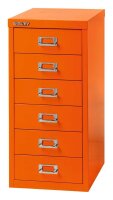 BISLEY MultiDrawer™ L296 Schubladenschrank orange 6 Schubladen 27,8 x 38,0 x 59,0 cm, 1 St.
