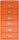 BISLEY MultiDrawer™ L296 Schubladenschrank orange 6 Schubladen 27,8 x 38,0 x 59,0 cm, 1 St.