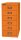 BISLEY MultiDrawer™ L296 Schubladenschrank orange 6 Schubladen 27,8 x 38,0 x 59,0 cm, 1 St.