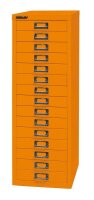 BISLEY MultiDrawer™ L3915 Schubladenschrank orange 15 Schubladen 27,8 x 38,0 x 85,7 cm, 1 St.