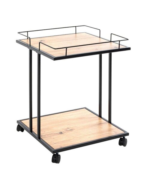 HAKU Möbel Beistelltisch rechteckig MDF-Platte schwarz, braun 45,0 x 45,0 x 60,0 cm, 1 St.