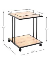 HAKU Möbel Beistelltisch rechteckig MDF-Platte...