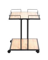 HAKU Möbel Beistelltisch rechteckig MDF-Platte schwarz, braun 45,0 x 45,0 x 60,0 cm, 1 St.