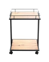 HAKU Möbel Beistelltisch rechteckig MDF-Platte schwarz, braun 45,0 x 45,0 x 60,0 cm, 1 St.