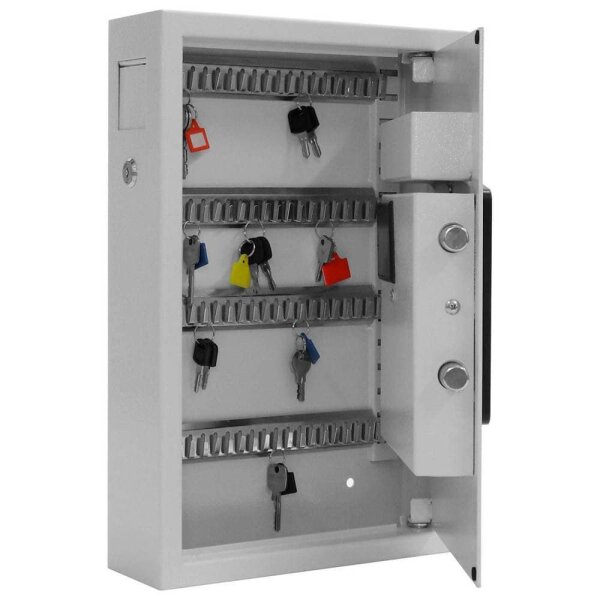 ROTTNER KeyTronic 48 Schlüsseltresor grau mit 48 Haken, Elektronikschloss, 30,0 x 11,0 x 45,0 cm, 1 St.