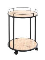 HAKU Möbel Beistelltisch rund MDF-Platte schwarz, braun 45,0 x 45,0 x 60,0 cm, 1 St.