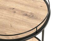 HAKU Möbel Beistelltisch rund MDF-Platte schwarz, braun 45,0 x 45,0 x 60,0 cm, 1 St.