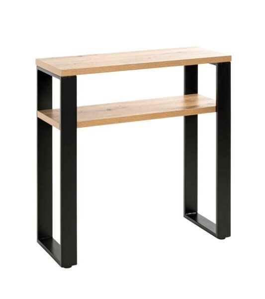 HAKU Möbel Konsolentisch rechteckig MDF-Platte schwarz, braun 70,0 x 28,0 x 75,0 cm, 1 St.