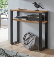 HAKU Möbel Konsolentisch rechteckig MDF-Platte schwarz, braun 70,0 x 28,0 x 75,0 cm, 1 St.