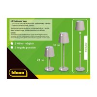Idena 50153 Touch LED Tischlampe grau