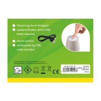 Idena 50153 Touch LED Tischlampe grau