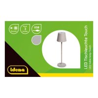 Idena 50153 Touch LED Tischlampe grau